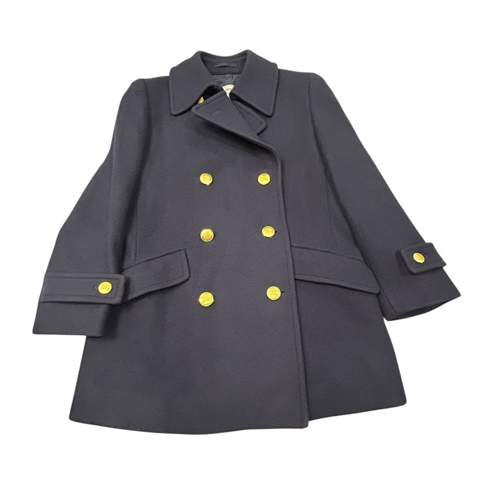 BURBERRYS Prorsum Vintage Women’s Wool Peacoat 80s 90s Gold Buttons Rare Medium - Picture 5 of 14